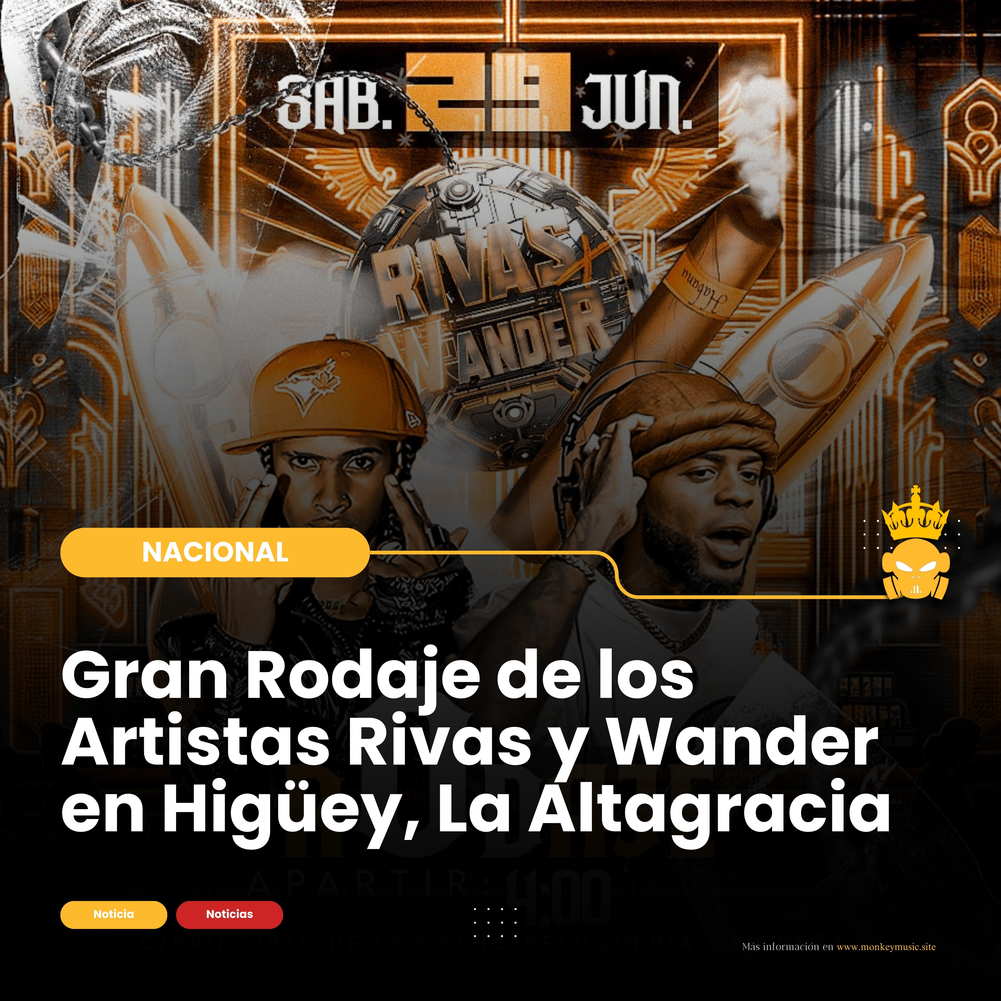 Gran Rodaje de los Artistas Rivas y Wander en Higüey, La Altagracia